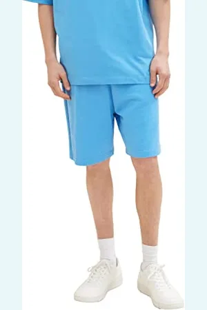 TOM TAILOR Męskie 1035678 Bermudy Spodnie dresowe, 18395-Rainy Sky Blue, rozmiar XS, , XS