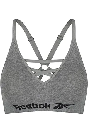 Reebok Damski biustonosz bezszwowy Maryna Marl, szary Marl, S, , S
