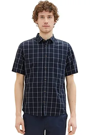 TOM TAILOR Męska koszula 1036220, 31791-Navy Check, M, , M