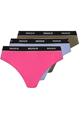HUGO BOSS Damskie stringi Triplet Thong Stripe, trójpak, ze stretchu i bawełny z logo, , S