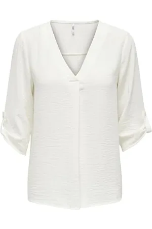 JDY JACQUELINE de YONG top damski jednokolorowy top z rękawami 3/4, , 34