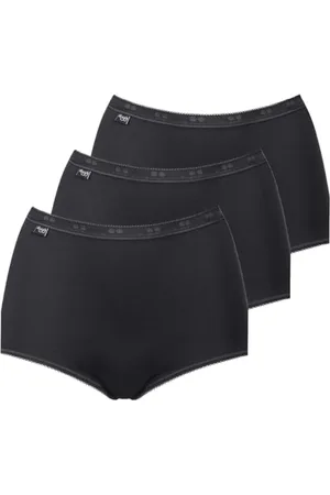 Sloggi Damy Basic+ Maxi Majtki, Czarne, 46 EU