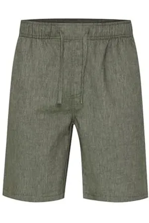 Casual Friday CFPhelix 0066 Męskie szorty z lnu Mix, 1805211 / wypalony oliwkowy melanż, S, , S