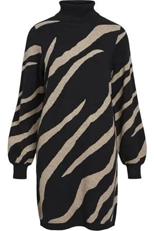 Object OBJRAY L/S KNIT sukienka z dzianiny AOP NOOS, , S