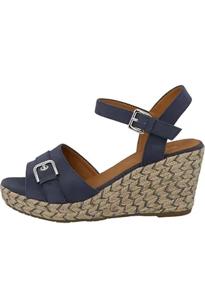 TOM TAILOR Damskie 5390010024 sandały klinowe, dżinsowe, 40 EU, , 40 EU
