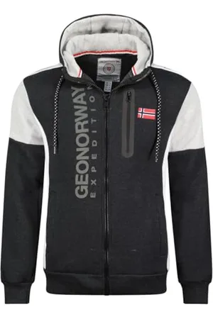 Geographical Norway Fagozip Męska bluza z kapturem z kieszenią kangurka - Bluza z logo bluza z kapturem z kapturem ciepły długi rękaw - męska wiosna lato jesień zima ( M), , M