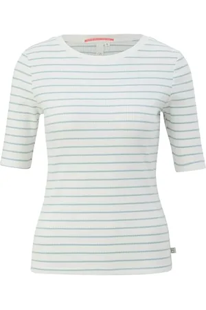 QS by s.Oliver T-shirt z prążkowaną strukturą, , L