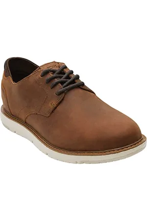 TOMS Męskie buty żeglarskie Navi Oxford, Gładka skóra, brązowa, 40 EU