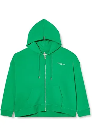 Tommy Hilfiger Damska bluza CRV 1985 REG MINI CORP ZP BLUZA Olympic Green 50, , 50