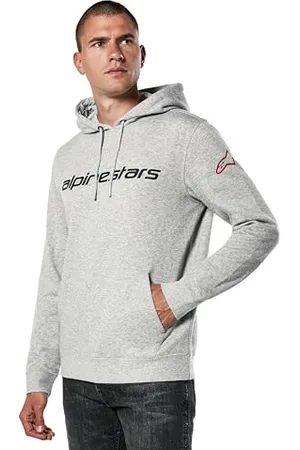 Alpinestars Linear Wordmark Bluza z kapturem V3 Męska bluza z kapturem Szary Heather/Czerwony/Czarny M, , M