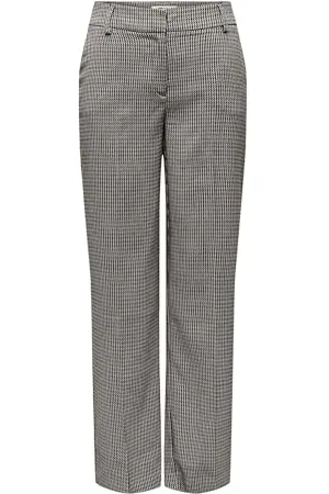 ONLY ONLLETTIE MW STR Check Pant TLR, , 38W / 32L