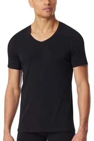 Schiesser Męski T-shirt z dekoltem w serek - bawełna premium, , S