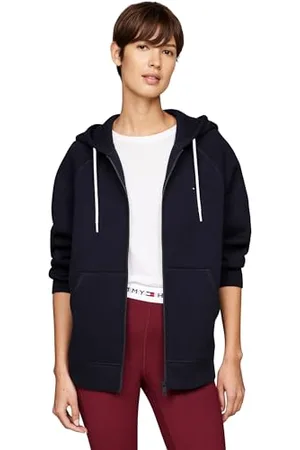 Tommy Hilfiger Damska bluza z kapturem RLX Full ZIP SCUBA HWK WW0WW42261, zamek błyskawiczny, Desert Sky, L, , L