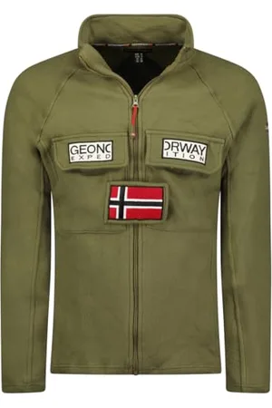 Geographical Norway Tantouna Men fz cienki polar męski ciepły zamek błyskawiczny - kurtka jesienno-zimowa ciepła męska - długi rękaw sweter futrzany miękki komfort na zewnątrz ( XL), , XL