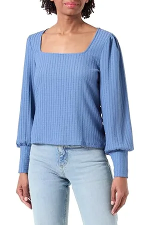 VERO MODA Vmbelita Ls Square Neck Short Top JRS koszulka z długim rękawem, , XL