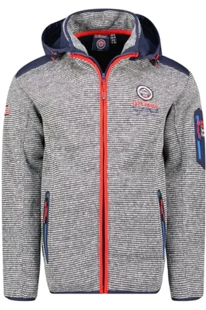Geographical Norway Uland Męski gruby polar ciepły zamek błyskawiczny - Kurtka Zimowe ciepłe męskie bluzy miękkie - Bluza z podszewką z długim rękawem - idealna na jesień i zimę ( 3XL)