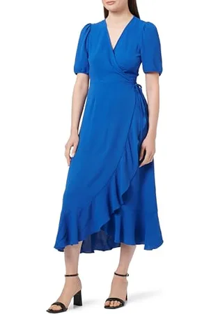 ONLY Onlmette SS Wrap Midi Dress WVN Damska sukienka portfelowa, , XS