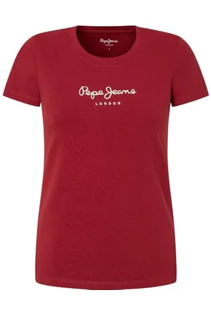 Pepe Jeans Damska koszulka New Virginia Ss N, czerwona, XXS, , XXS