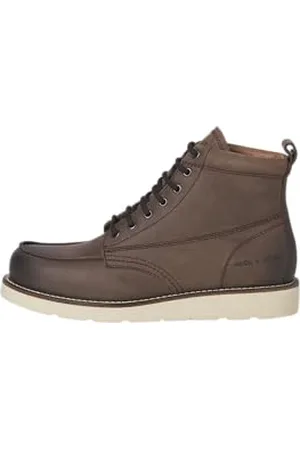 JACK & JONES Męskie buty Jfwtoronto Leather Boot Styd Ln, Brown Stone, 40 EU, , 40 EU