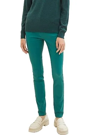 TOM TAILOR Damskie dżinsy Alexa Skinny o wyglądzie skóry PU, , 31W / 32L