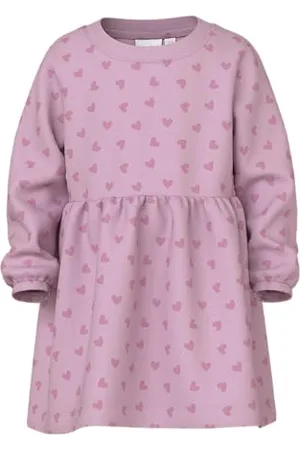 NAME IT Dziewczęca sukienka dresowa Nmfviluba Ls SWE Dress Bru, , 86