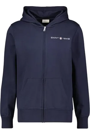 GANT Bluza z kapturem z nadrukiem graficznym na całej długości, , XL