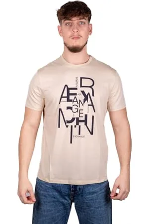 Armani Exchange Męska herbata o regularnym kroju Pima Cotton Large Logo Tee, , XL, , XL