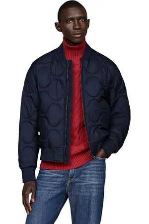 Tommy Hilfiger Męska kurtka bomberka ONION QUILTED BOMBER MW0MW37341, niebieska, XXXL, , 3XL duże rozmiary