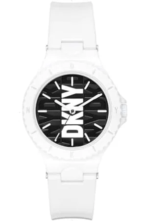 DKNY Chambers zegarek damski, zegarek chronografowy z mechanizmem kwarcowym i bransoletką ze stali nierdzewnej, skóry lub silikonu, , 36 mm, Minimalistyczny