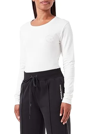 Emporio Armani Damska koszulka z długim rękawem Essential Studs z logo, , XL