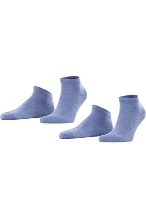 Falke Mężczyźni Skarpety do trampek Happy Double Pack M Sn Bawełna krótkie jednokolorowe 2 Pak, , 47-50