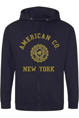 American College Bluza sweter z nadrukiem ciepłe ubrania mieszane mężczyźni i kobiety na co dzień model ACSZW4 Navy XL, , XL
