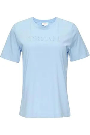 QS by s.Oliver Relaxed Fit Shirt z nadrukiem z haftu dziurkowanego, , 36