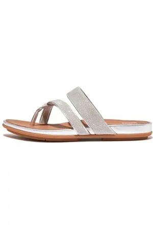 FitFlop Damskie sandały Gracie SHIMMERLUX na ramiączkach, srebrne, 37 EU, , 37.5 EU