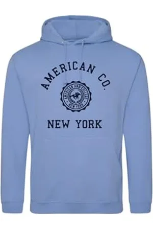 American College Bluza sweter z nadrukiem ciepłe ubrania mieszane mężczyźni i kobiety na co dzień model ACSCW4 Sky Blue M, , M