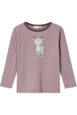 NAME IT Dziewczęca Nmfwillit Wool Ls Top koszulka z długim rękawem, , 104