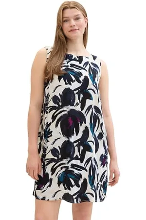 TOM TAILOR Damska letnia sukienka Plussize z wycięciem na plecach, , 3XL