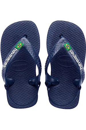 Havaianas Unisex babyslipper, marineblauw citrusgeel, 1/2 UK kind