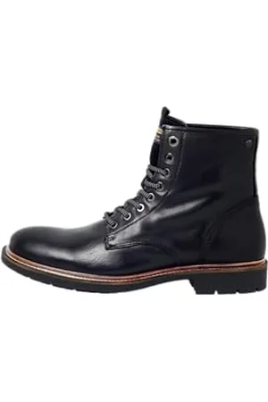 JACK & JONES JACK&JONES JFWTANNER Leather Boot męskie sztyblety, antracytowe, 41 EU