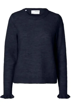 SELECTED SLFLULU LS Knit Frill Cuff O-Neck NOOS, , XL