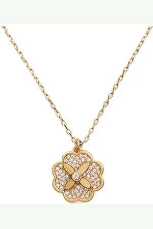 Kate Spade Heritage Bloom Mini wisiorek, Clear/Gold