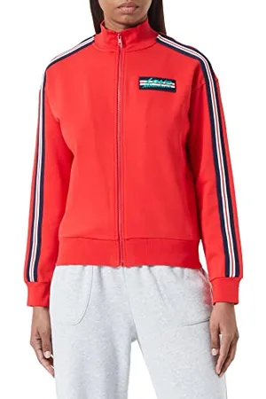 Moschino Zippered, Customized with Striped Tape Along Shoulders Sleeves And Logo Patch On Left Chest. Kurtka damska, , 38