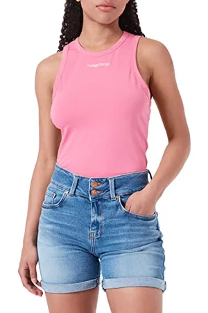 TheJoggConcept JCSIMONA tanktop – damski top z krótkim rękawem, koszulka basic z napisem Slim Fit, , M