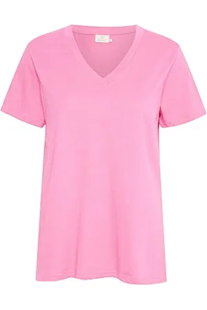 Kaffe Damska koszulka Krótkie rękawy V-Neck, , XS
