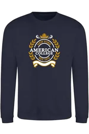 American College Bluza Sweter z nadrukiem Ciepłe ubrania Unisex Dzieci Chłopcy i Dziewczęta Casual Model ACSCRW5 Navy 8ANS, , 8 lat