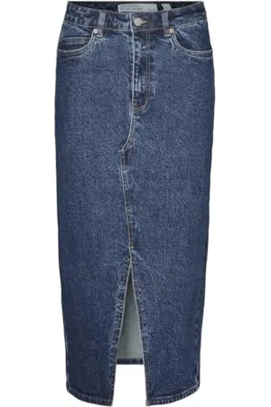VERO MODA Damska spódnica dżinsowa, , L