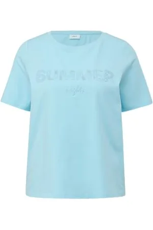QS by s.Oliver T-shirt ze stretchu bawełnianego z haftem cekinowym, , 38