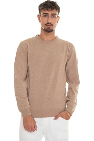 GANT Męska bluza z miękkiej wełny jagnięcej, niebieska, , XL
