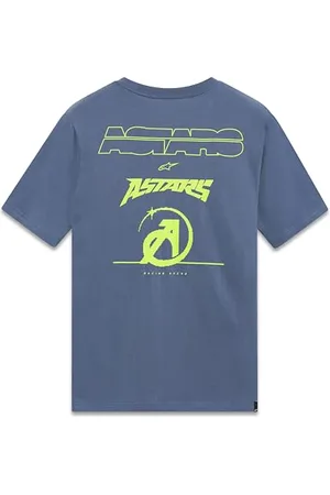 Alpinestars Bold Type Back Csf Tee Męska koszulka z krótkim rękawem w stylu sportowym łupkowo-niebieska S, , S