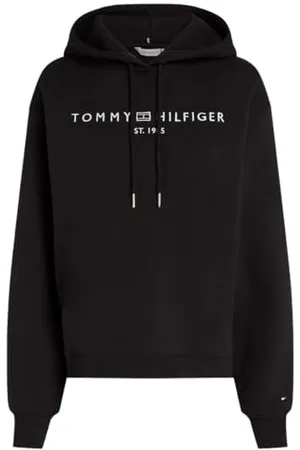Tommy Hilfiger Damska bluza z kapturem MDRN REG CORP LOGO WW0WW43598, czarna, S, , S